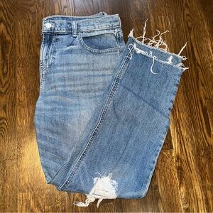 Old Navy Light Blue Distressed Ankle Jeans